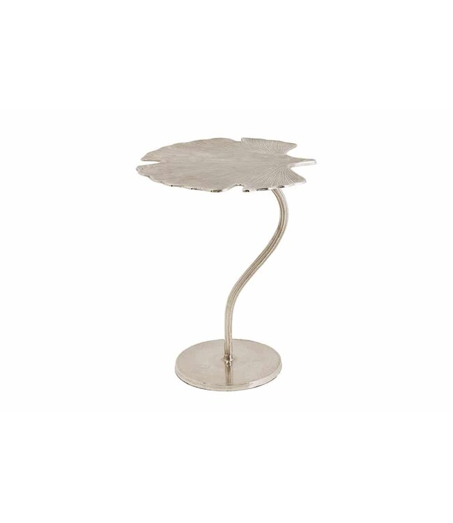 Invicta Interior Decoratieve bijzettafel GINKGO LEAF 45cm zilver handgemaakt metaal - 41790