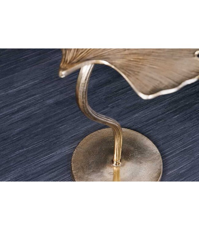 Invicta Interior Decoratieve bijzettafel GINKGO LEAF 45cm goud handgemaakt metaal - 41789