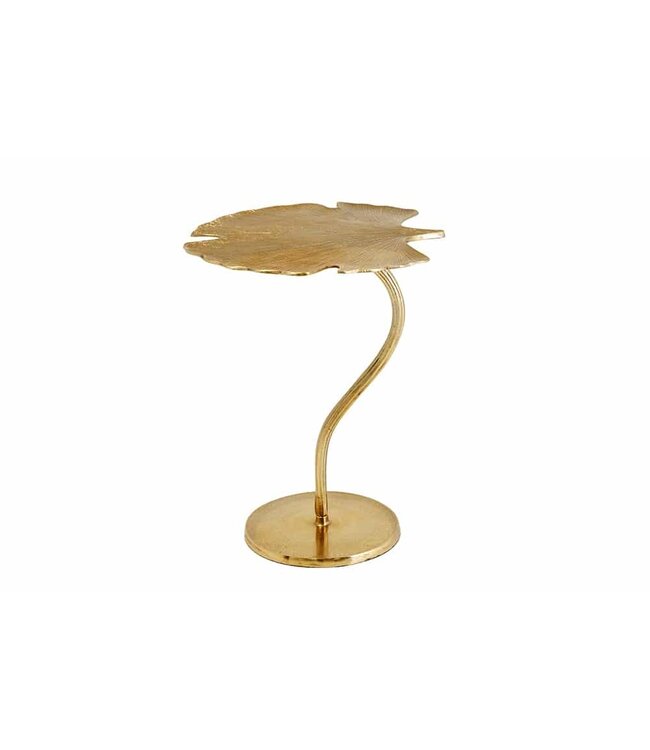 Invicta Interior Decoratieve bijzettafel GINKGO LEAF 45cm goud handgemaakt metaal - 41789
