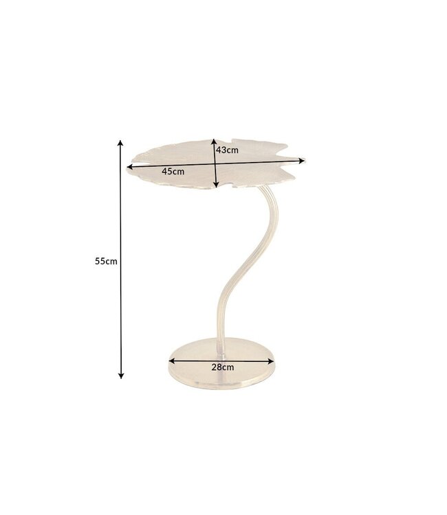 Invicta Interior Decoratieve bijzettafel GINKGO LEAF 45cm goud handgemaakt metaal - 41789