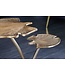 Invicta Interior Decoratieve bijzettafel GINKGO LEAFS 50cm goud handgemaakt metaal - 41787