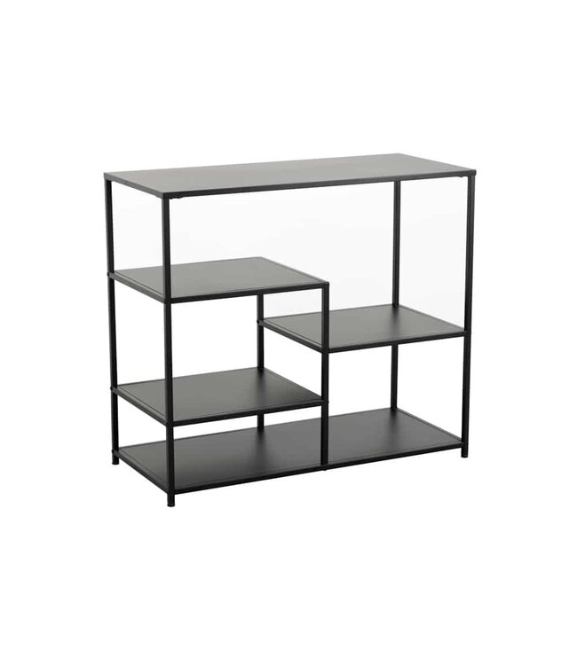 Invicta Interior industrieele plank DURA STEEL 90cm zwart metalen console - 41731