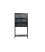 Invicta Interior industrieele vitrine DURA STEEL 150cm zwart metalen Riffelglas highboard - 41725