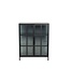 Invicta Interior industrieele vitrine DURA STEEL 80cm zwart metaal geribbeld glas - 41723