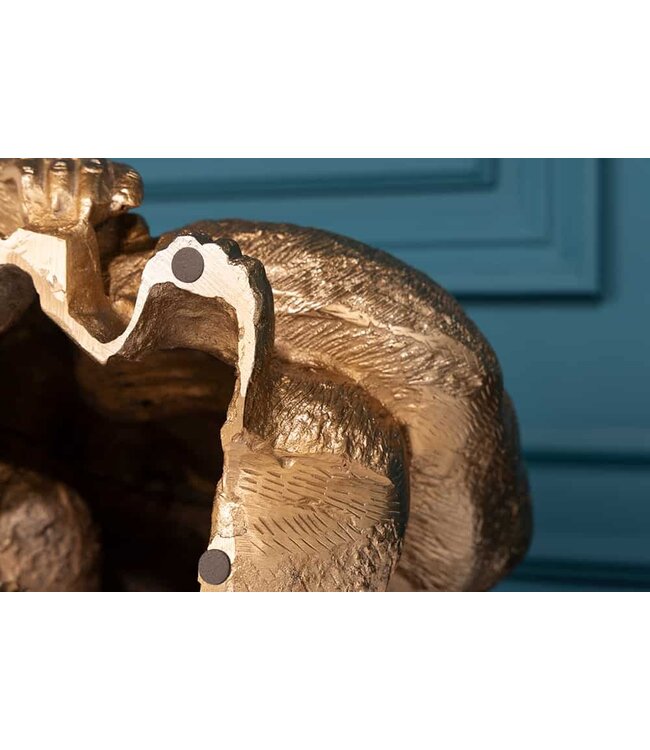 Invicta Interior Decoratief Gorilla-figuur KONG 40cm goud handgemaakt metalen sculptuur - 41687