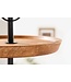 Invicta Interior Massief houten taartplateau PURE NATURE 40cm mango rond met twee niveaus zwart metaal - 41606