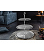 Invicta Interior Design taartplateau ABSTRACT 48cm zilver met drie niveaus - 41604