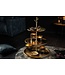 Invicta Interior Design taartplateau ABSTRACT 48cm goud met drie niveaus - 41603
