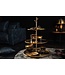 Invicta Interior Design taartplateau ABSTRACT 48cm goud met drie niveaus - 41603