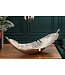 Invicta Interior Design decoratieve kom SILVER LEAF 62cm bladzilver design metaal handgemaakt - 41601