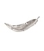 Invicta Interior Design decoratieve kom SILVER LEAF 62cm bladzilver design metaal handgemaakt - 41601