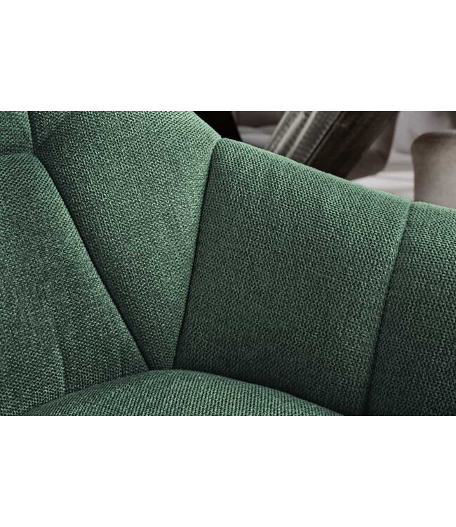 Invicta Interior Bureaustoel PAPILLON donkergroen decoratief gewatteerd zwart frame - 41591