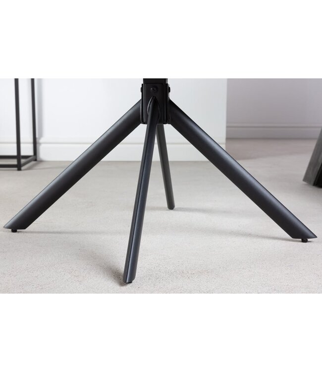 Invicta Interior Bureaustoel PAPILLON antraciet decoratief gewatteerd zwart frame - 41586