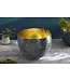 Invicta Interior Handgemaakte decoratieve kom ORIENT 26cm zilver met patina in klassiek gehamerd ontwerp - 41563