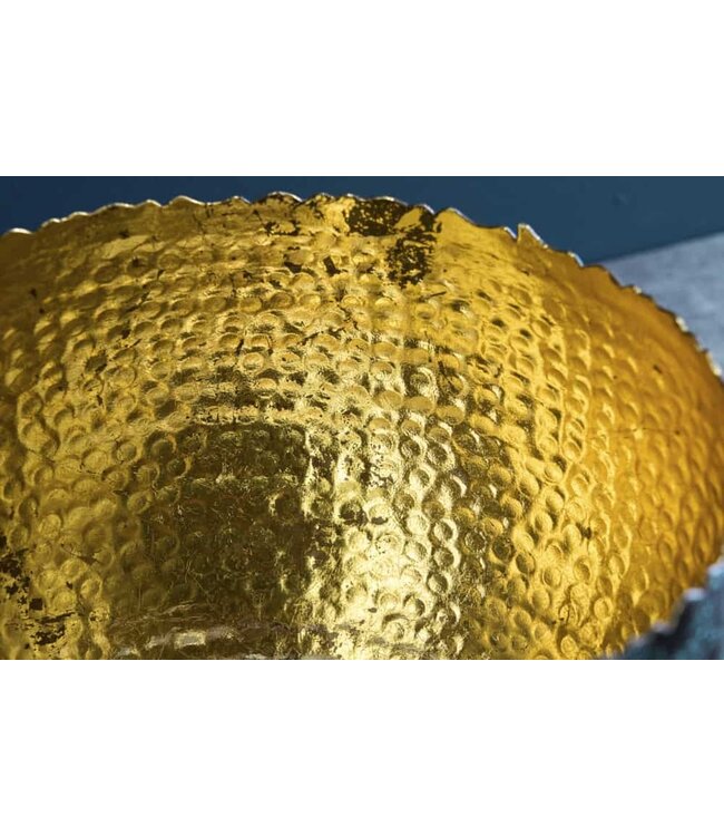 Invicta Interior Handgemaakte decoratieve kom ORIENT 26cm zilver met patina in klassiek gehamerd ontwerp - 41563