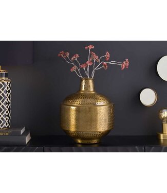 Invicta Interior Elegante vaas ORIENT 35cm antiek koperen gehamerd ontwerp - 41552