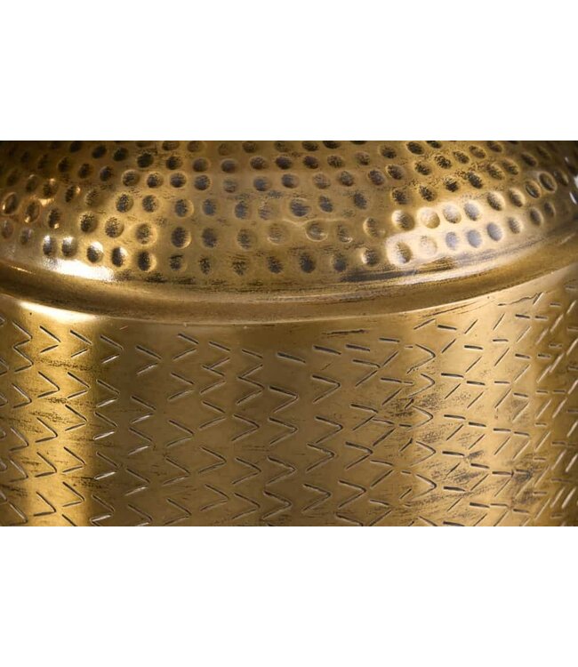 Invicta Interior Elegante vaas ORIENT 35cm antiek koperen gehamerd ontwerp - 41552