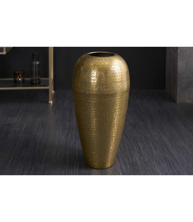 Invicta Interior Elegante vaas ORIENTAL 50cm goud im Wild Hammerschlag Design - 41551