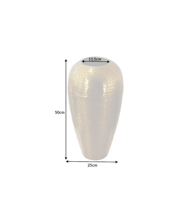 Invicta Interior Elegante vaas ORIENTAL 50cm goud im Wild Hammerschlag Design - 41551
