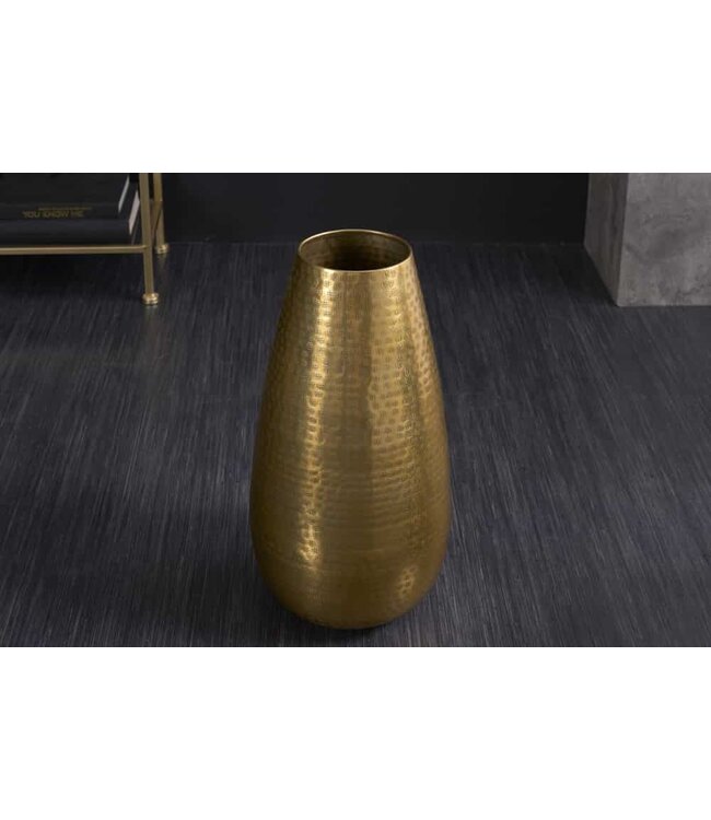 Invicta Interior Elegante Vaas ORIENT 50cm goud in Grid Hammerschlag Design - 41549