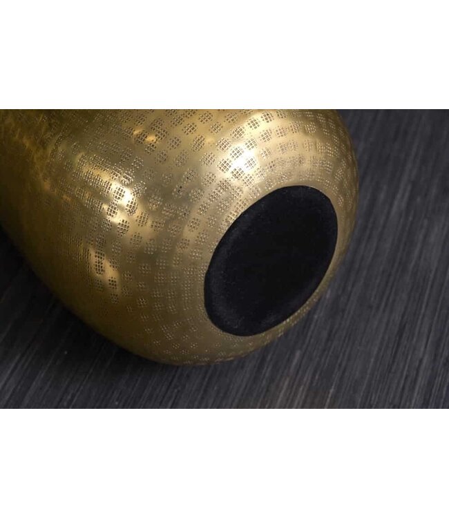 Invicta Interior Elegante Vaas ORIENT 50cm goud in Grid Hammerschlag Design - 41549