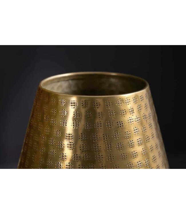 Invicta Interior Elegante Vaas ORIENT 50cm goud in Grid Hammerschlag Design - 41549