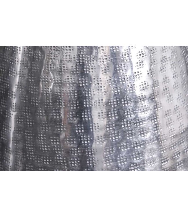 Invicta Interior Elegante vaas ORIENT 50cm zilver in hamerslagpatroon - 41548