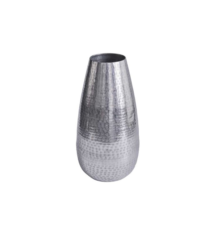 Invicta Interior Elegante vaas ORIENT 50cm zilver in hamerslagpatroon - 41548