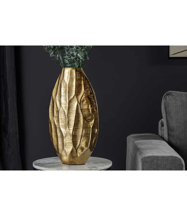 Invicta Interior Elegante Vaas ORGANIC ORIENT 44cm goud Hammerschlag Design - 41547