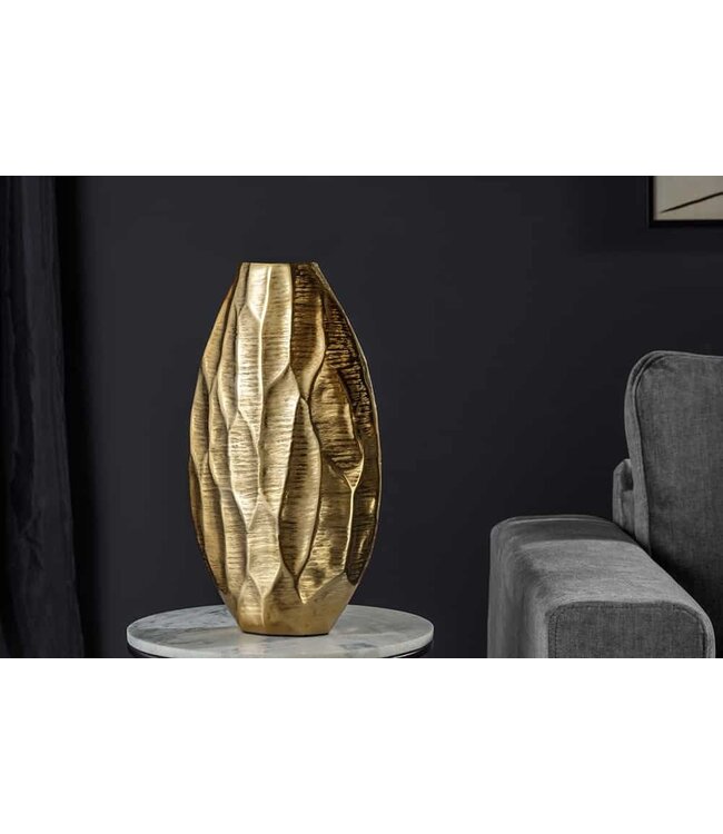 Invicta Interior Elegante Vaas ORGANIC ORIENT 44cm goud Hammerschlag Design - 41547