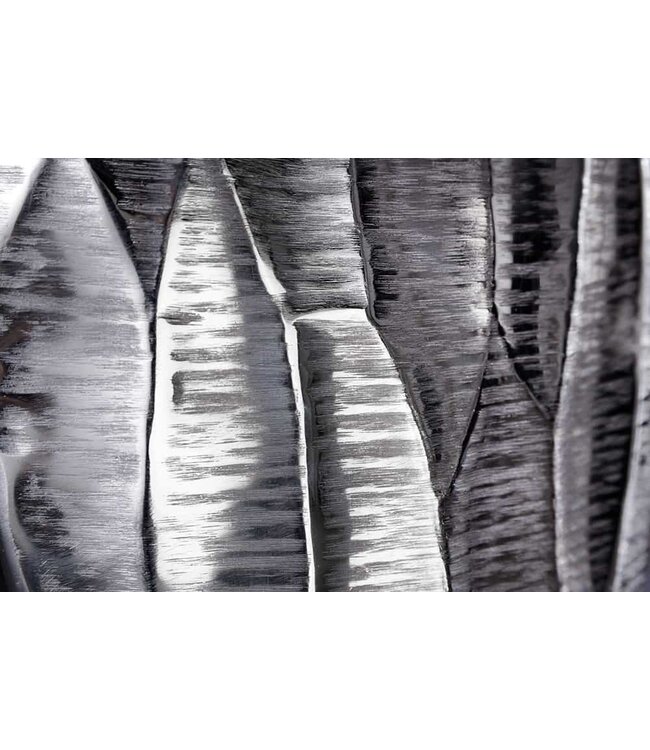 Invicta Interior Elegante vaas ORGANIC ORIENT 44cm zilver gehamerd ontwerp - 41546