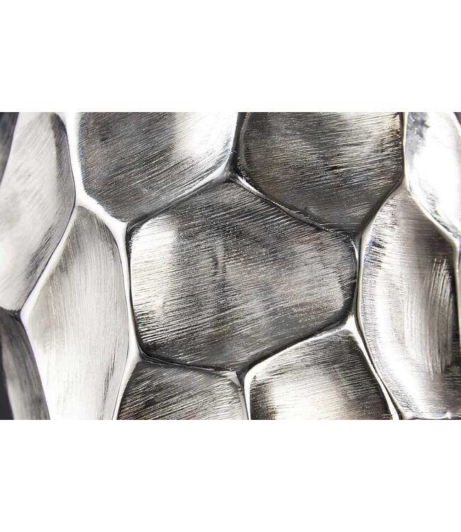 Invicta Interior Elegante vaas ORGANIC ORIENT 45cm zilver gehamerd ontwerp - 41544