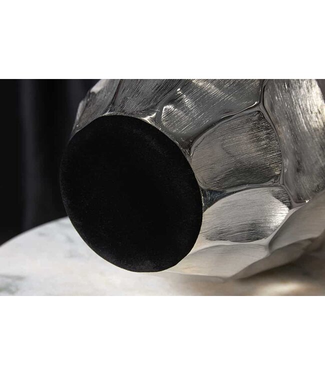 Invicta Interior Elegante vaas ORGANIC ORIENT 45cm zilver gehamerd ontwerp - 41544