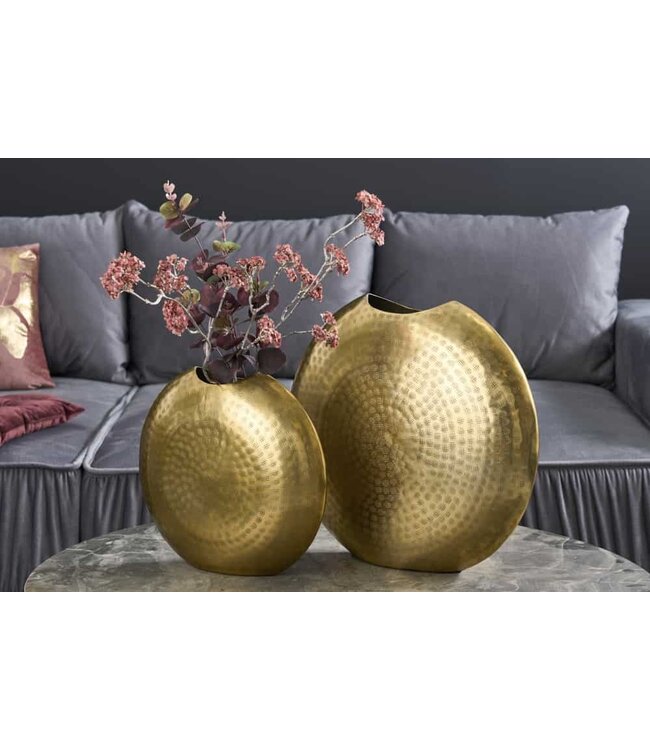 Invicta Interior Elegante vazen set van 2 ORIENTAL 44cm goud in hamerslagpatroon - 41543