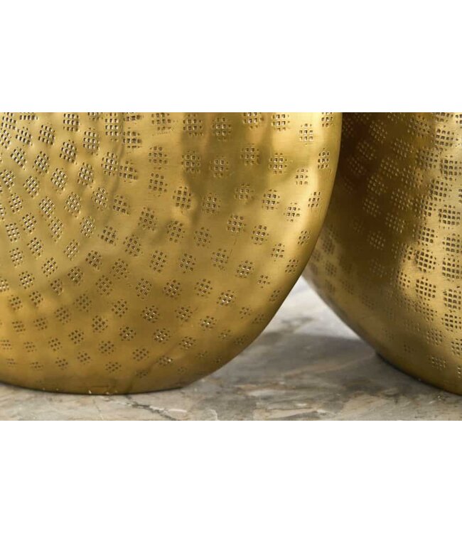 Invicta Interior Elegante vazen set van 2 ORIENTAL 44cm goud in hamerslagpatroon - 41543