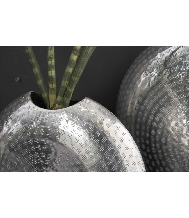 Invicta Interior Elegante vazen set van 2 ORIENTAL 44cm zilver in hamerslagpatroon - 41542