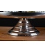 Invicta Interior Elegante taartschaal ORIENT 65cm zilver in wild hamerdesign met drie niveaus - 41536
