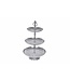 Invicta Interior Elegante taartschaal ORIENT 65cm zilver in wild hamerdesign met drie niveaus - 41536