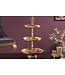 Invicta Interior Design taartplateau ORIENT 47cm goud in wild hammer finish met drie niveaus - 41535