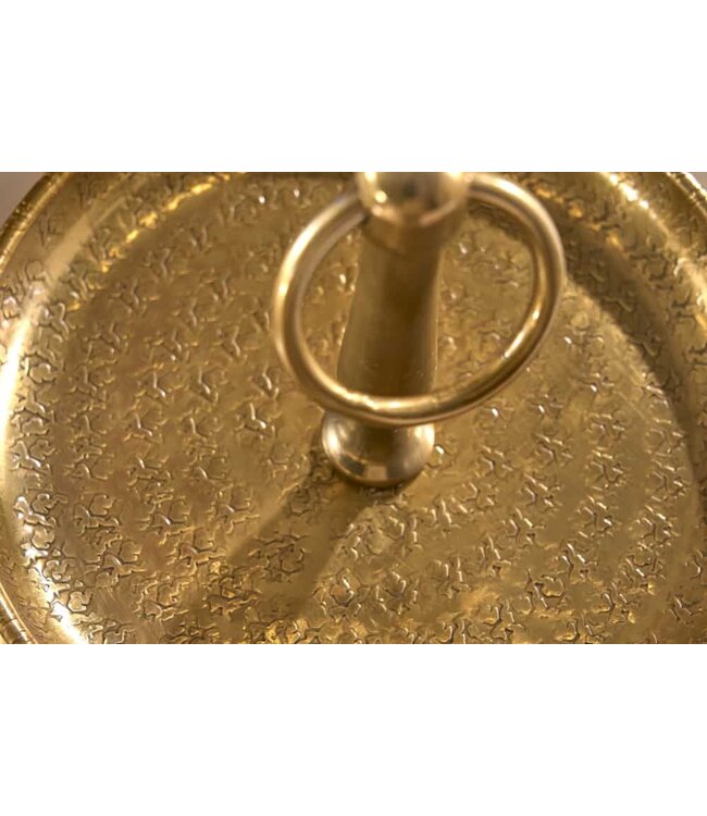 Invicta Interior Design taartplateau ORIENT 47cm goud in wild hammer finish met drie niveaus - 41535