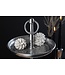 Invicta Interior Design taartplateau ORIENT 47cm zilver in wildhammerafwerking met drie niveaus - 41534