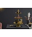 Invicta Interior Design taartplateau ORIENT 50cm goud in wildhammerafwerking met drie niveaus - 41533