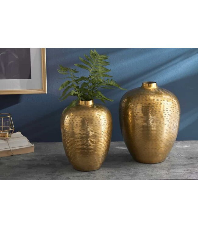 Invicta Interior Elegantes Vasen 2er Set ORIENTAL 32cm goud im Rice Hammerschlag Design - 41532