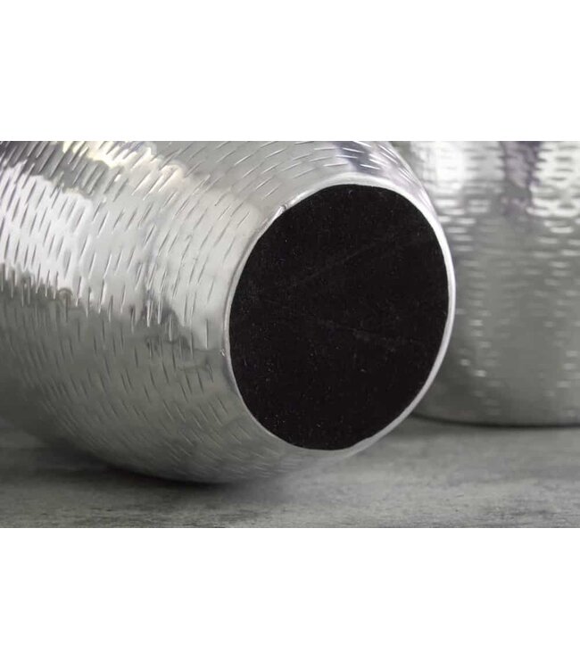 Invicta Interior Elegante vazen set van 2 ORIENTAAL 32 cm zilver in rijsthamerontwerp - 41531