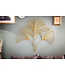 Invicta Interior Elegante wanddecoratie GINKGO 90cm goud in filigrane bladvorm - 41274