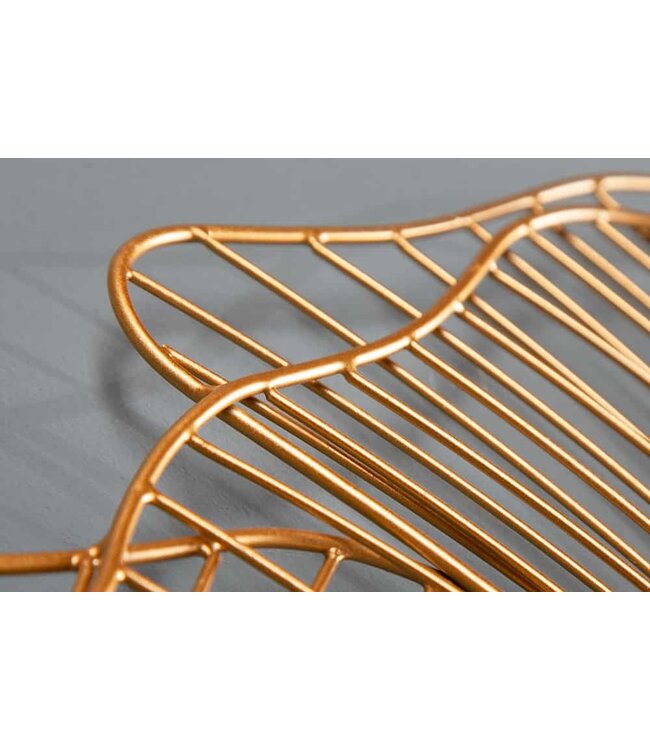 Invicta Interior Elegante wanddecoratie GINKGO 90cm goud in filigrane bladvorm - 41274