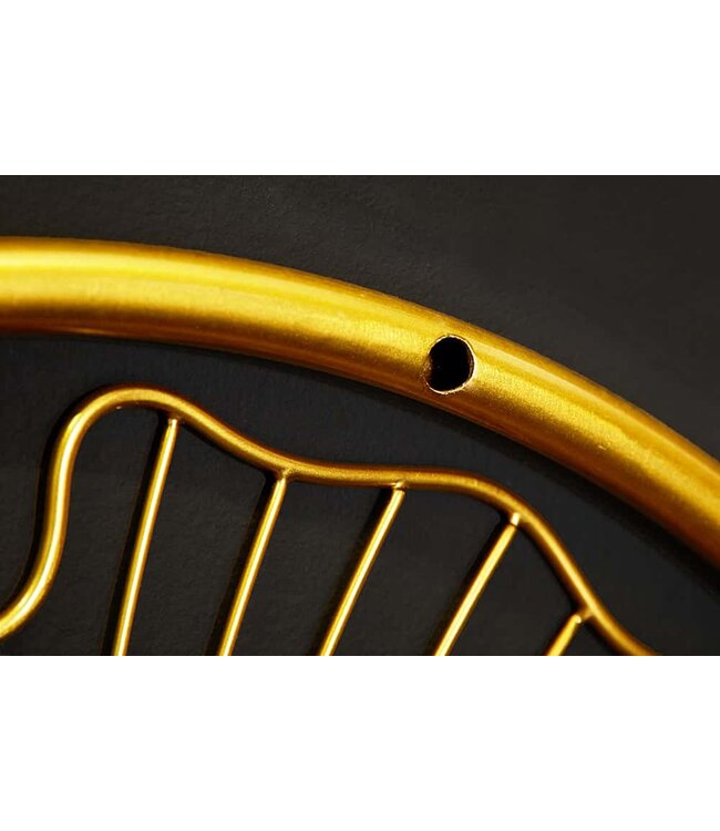 Invicta Interior Elegante wanddecoratie set van 3 GINKGO 40cm goud in filigrane bladvorm - 41273