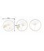 Invicta Interior Elegante wanddecoratie set van 3 GINKGO 40cm goud in filigrane bladvorm - 41273
