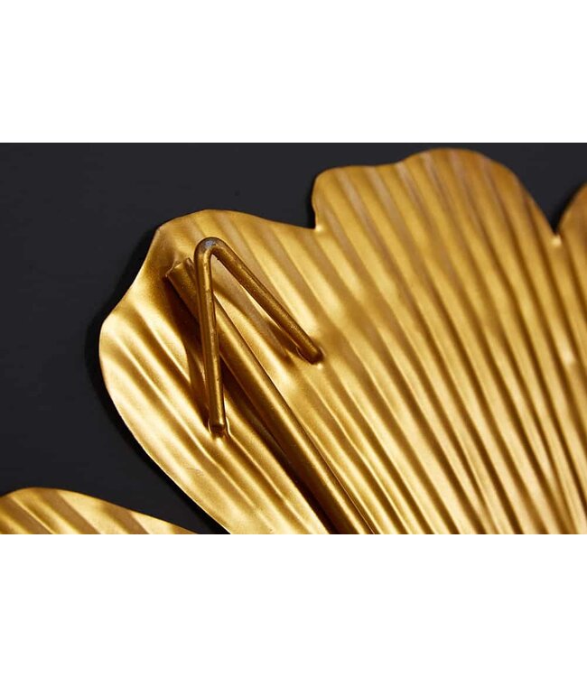 Invicta Interior Elegante wanddecoratie GINKGO 110cm goud in filigrane bladvorm - 41272