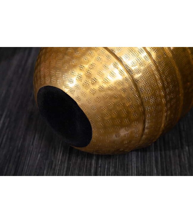 Invicta Interior Set van 3 bloempotten ORIENT 25/20/15cm metaal goud gehamerd ontwerp - 41269